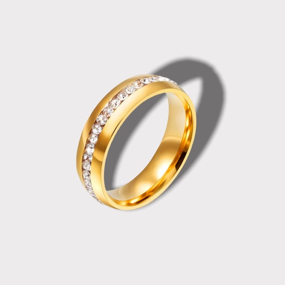Stainless Steel Gold-Tone • Band Ring • Size: 6 - Picture 2 of 5